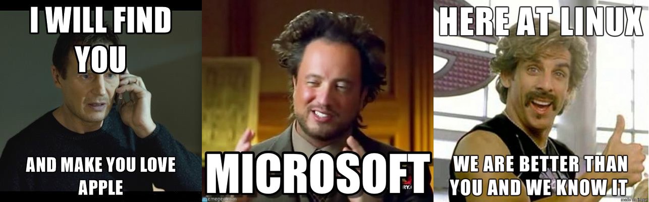 The never-ending struggle: Apple vs Microsoft vs Linux