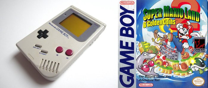 One of my favourite games The Game Boy and the cover of my first video game: Super Mario Land 2