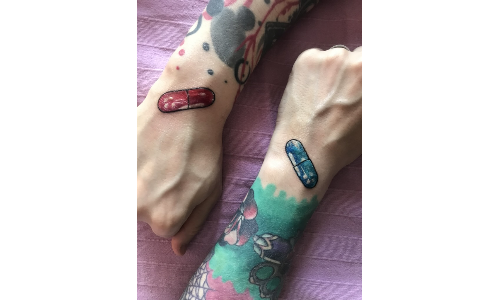 Matrix pills tattoo