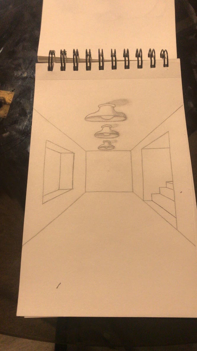 One point perspective: a room 📐