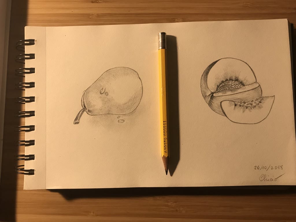 Pear and peach 🍐🍑