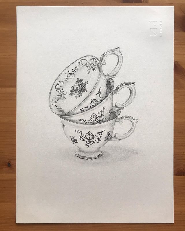 Stacked teacups ☕