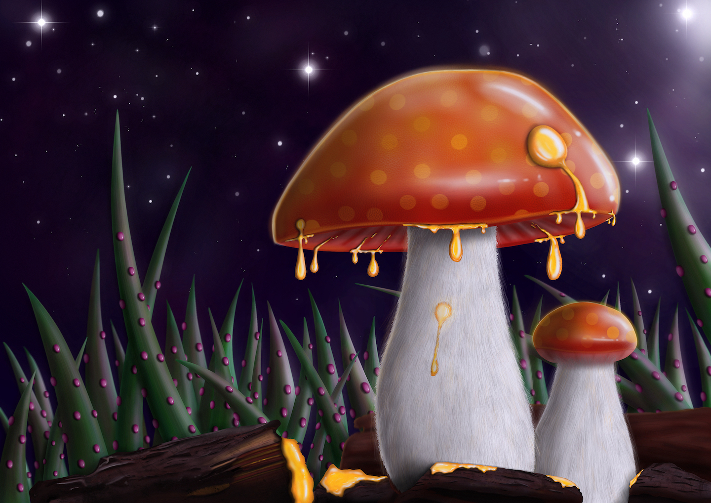 Mushrooms with honey 🍄🍯