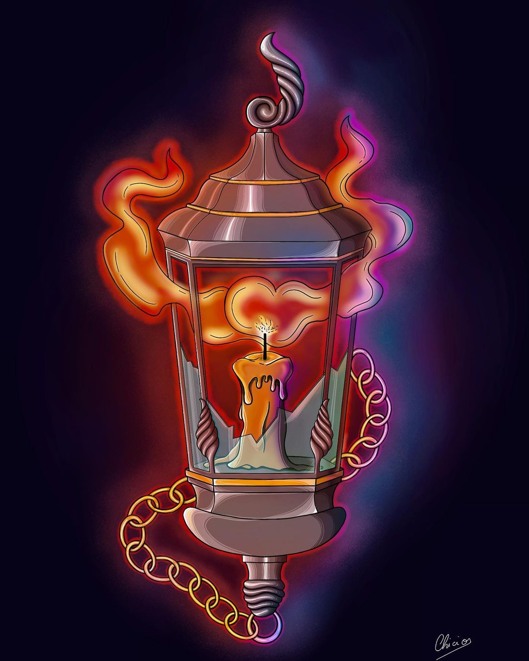 Lantern with a candle 🕯️