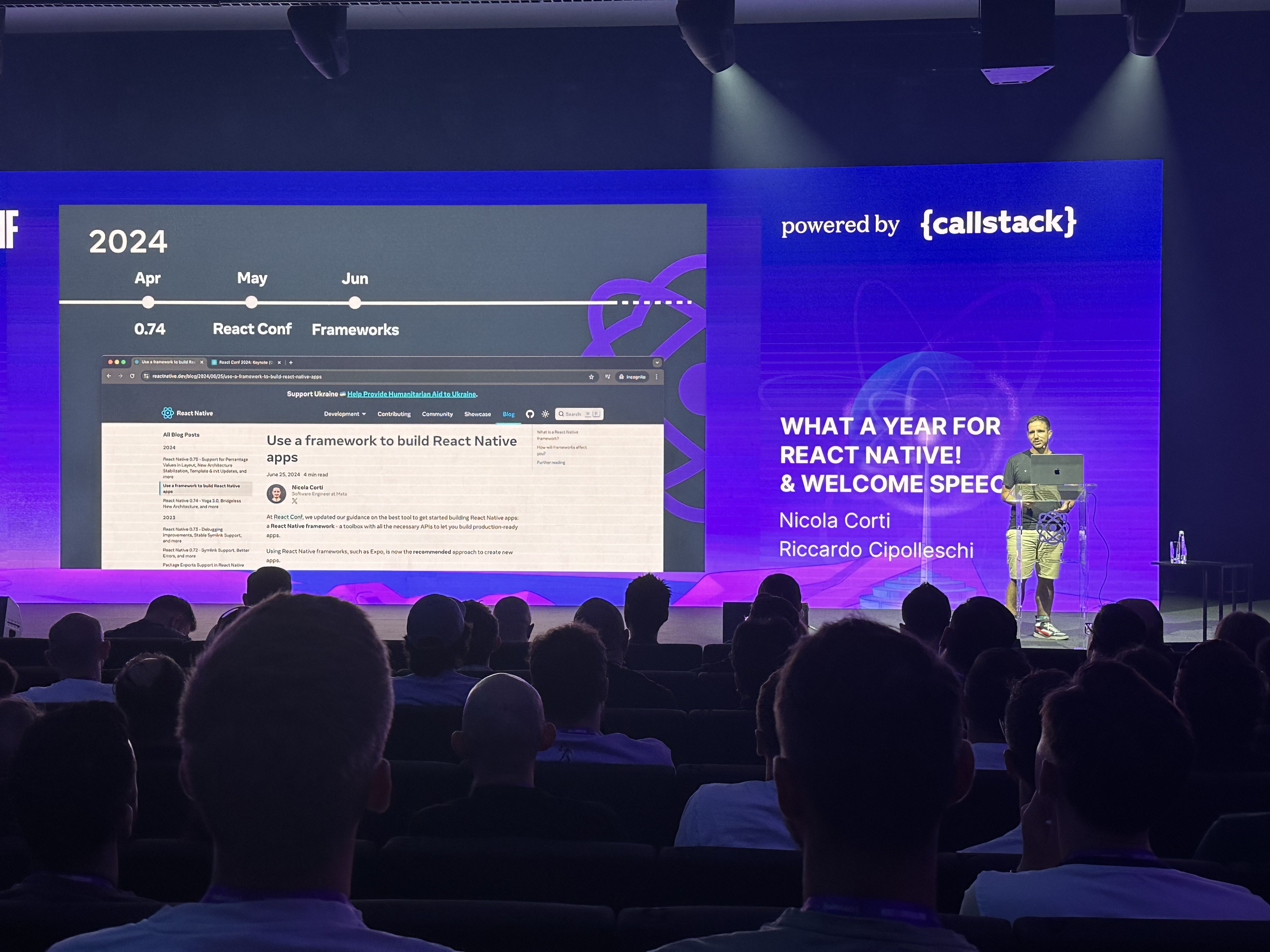 Use a framework
direction, shown by Nicola Corti from Meta react universe nicola corti