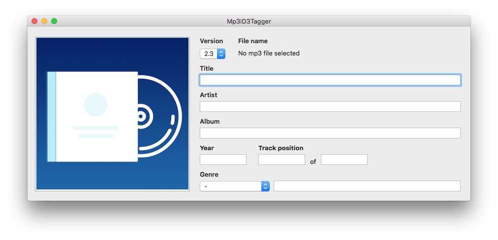 The MP3ID3Tagger interface