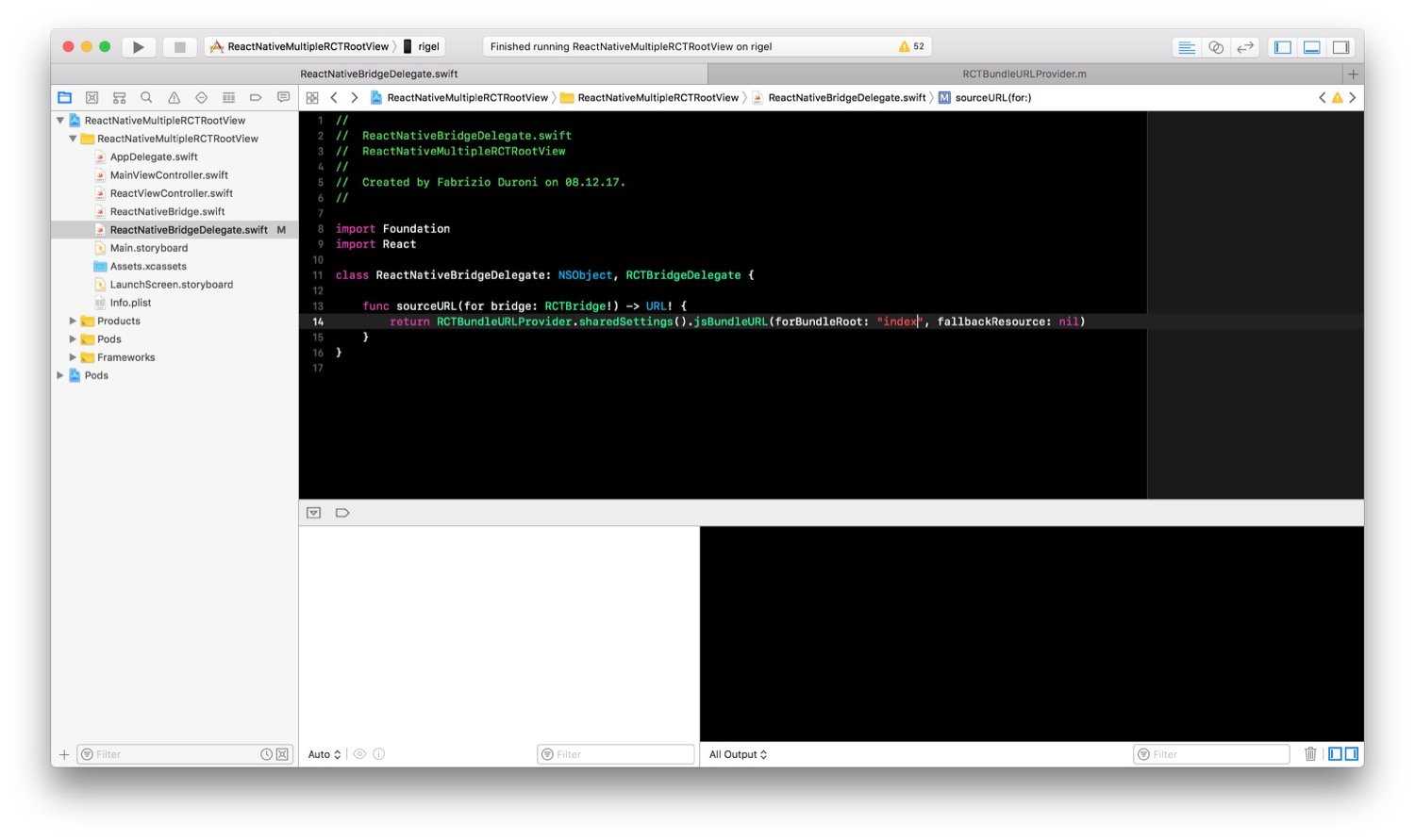 React Native: the power of RCTBundleURLProvider to build, run and debug on an iOS device from Xcode