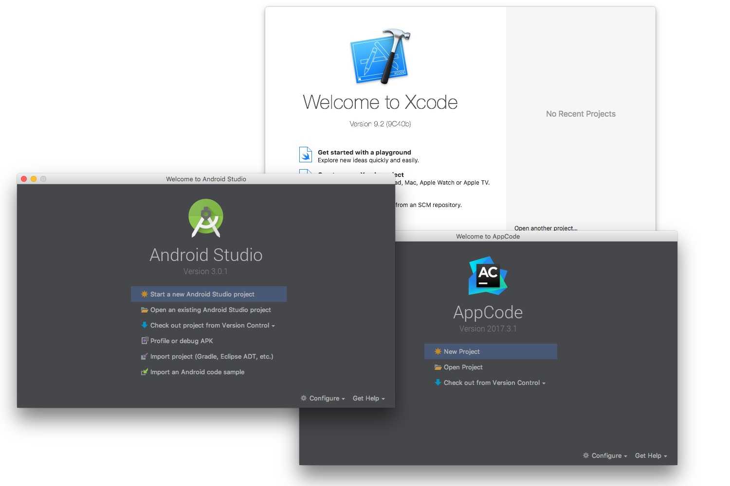 Android Studio vs Xcode vs AppCode: a brief comparison about coding speed